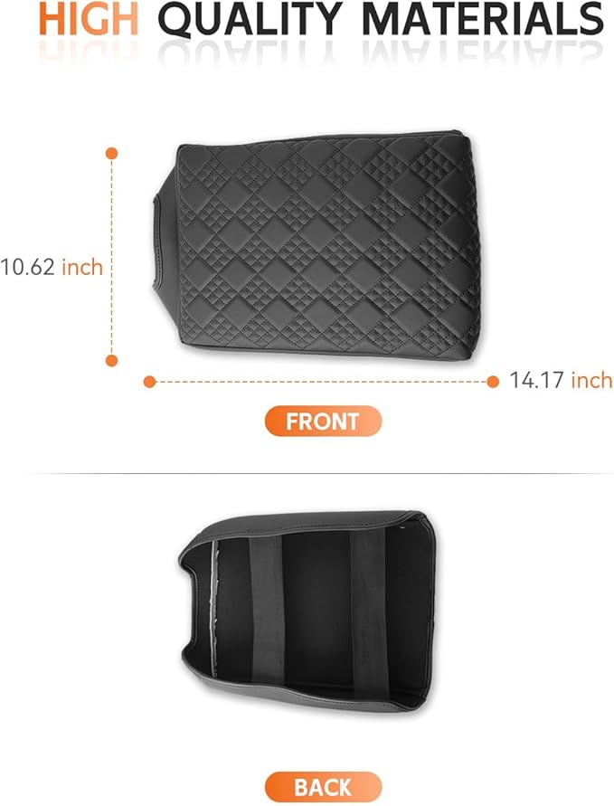 CDEFG for Chevrolet Silverado EV 2024 2025 2026 Center Console Cover Armrest Box Cover for Chevy Silverado EV (Work Truck, LT, RST) Accessories Arm Rest Protector Thickened