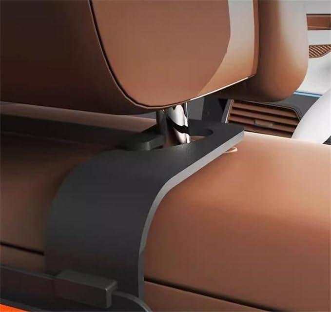 Car Organizers and Storage Box Behind Seat, Car Organizer Back of Seat, 4 in 1 Multifunctional Cars Organizer, For Snacks, Drinks, Bag Hook, Keep Tidy & Organized (Brown)