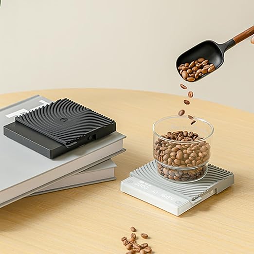 TIMEMORE Basic Mini Coffee Scale, with Timer, Ultra Thin and LightMini Digital Food Kitchen Scale for Baking, Cooking，Multifunction Electronic Espresso Scale(White Mini)
