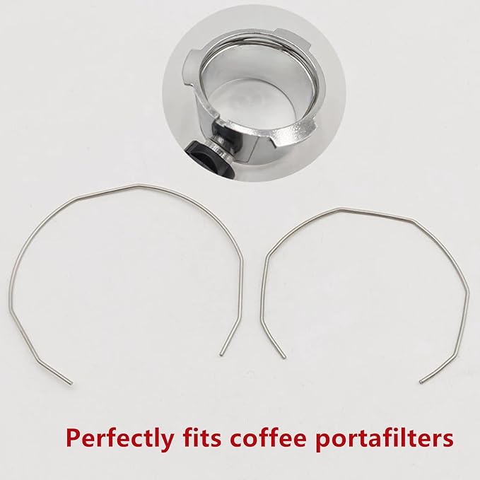 2 Pcs Portafilter Basket Spring Compatible with La Marzocco Portafilter Basket Wire L113 Portafilter Clip Replacement for Securing Insert Basket Expresso Machine Parts Accessories (58mm)