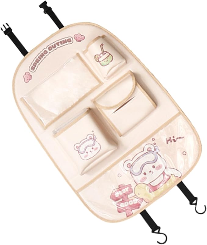 Back Organizers Multi Compartment Storage Bag Cartoon Pattern Back Pocket Multifunction Backseat Storage Pocket