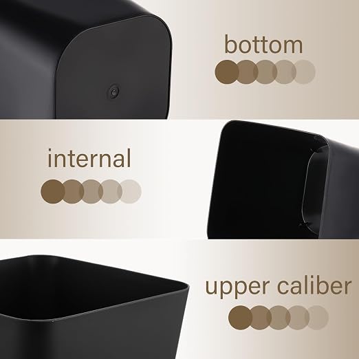 Amyhill 20 Pcs Small Trash Can 2 Gallon Plastic Garbage Can Small Waste Basket for Bathroom Office Kitchen Living Room Bedroom Home Under Desk (Black)