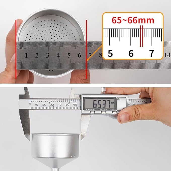 watchget Moka Pot Dosing Funnel, Stovetop Espresso Coffee Maker Distribution Tool Italian Coffee Maker Dosing Ring For Moka Express 6 Cups, Transparent