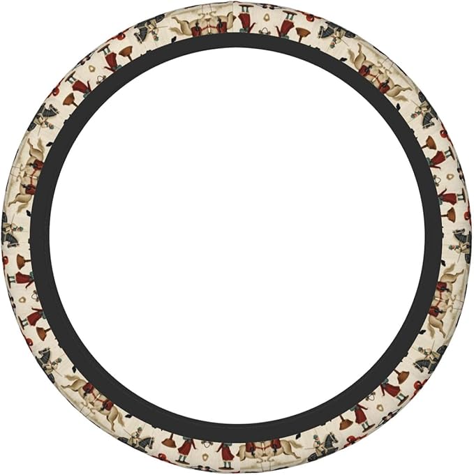 Neoprene Steering Wheel Cover Equestrian Horse Plaid Car Steering Wheel Cover Universal Fit for Most Cars