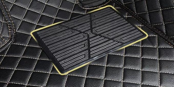 Custom Floor Mats for Cars fit 95% Sedan SUV Sports Car Full Coverage All Weather Men Women Pads Protection Non-Slip Leather Floor Liners (Black Horizontal Stripes)