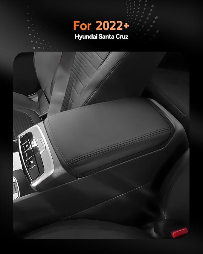 CDEFG for 2022-2025 2026 Hyundai Santa Cruz Center Console Cover Armrest Box Cover for Santa Cruz Pickup (SE, SEL, SEL Activity, XRT, Limited) Accessories Console Arm Rest Protector
