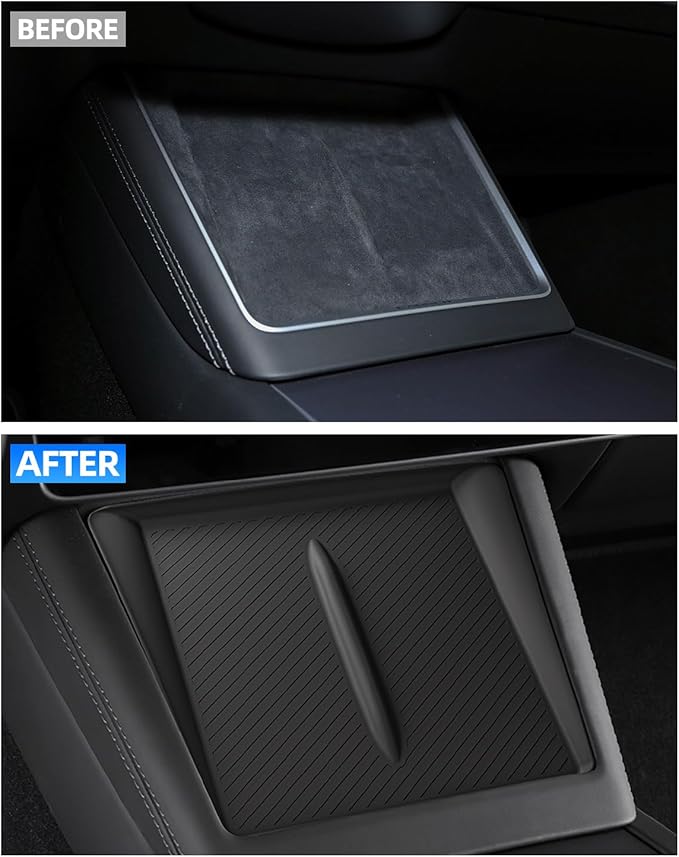Model Y Juniper Centre Control Wireless Charging Mat，Center Console Wireless Charger Pad Compatible with Tesla Model Y Juniper 2025 (Model y Juniper Charger mat B)