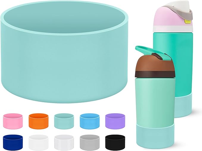 Mokoart Silicone Boot Compatible with Owala Kids Water Bottle 16/14 oz, Anti-Slip Rubber Bottom Protective Sleeve for Owala Kids FreeSip 16oz, Accessories for Owala Kids Flip 14oz