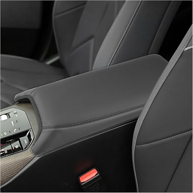 SXCY for 2025 2026 BMW X3 Armrest Cover for 2025 2026 BMW X3 (30 / M50 xDrive) Accessories 2025 2026 X3 Center Console Cover 2025 2026 X3 Middle Console Cover (Thin Cover with Black Line)