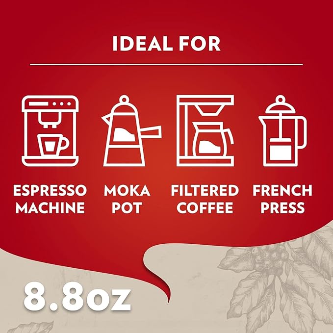 Lavazza Qualita Rossa, 8.8 oz Brick, Ground (Pack of 3)