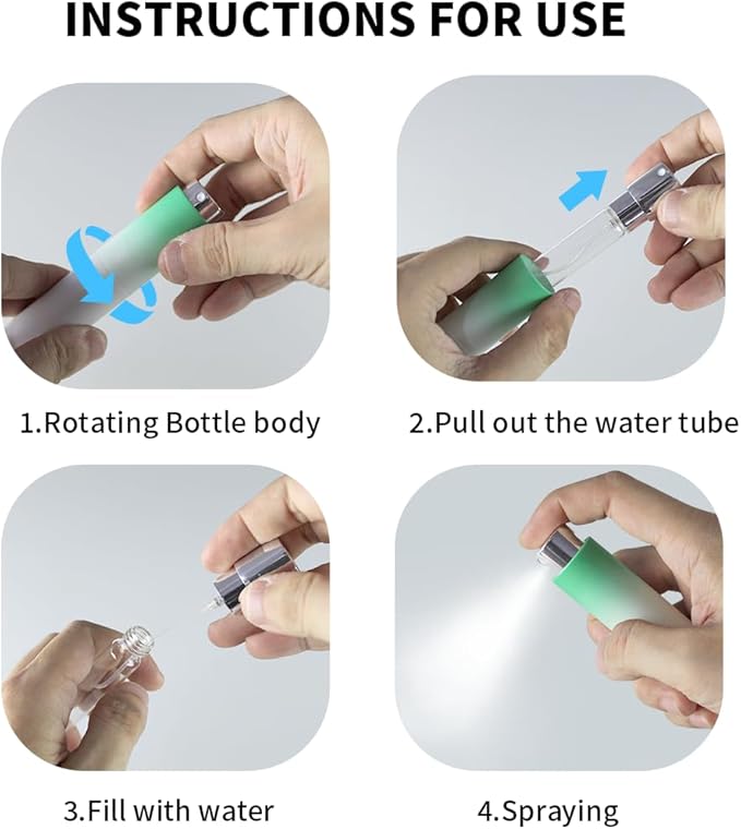 5 Pack Professional Silicone Coffee Bean Dosing Cup, Spray Bottle, WDT Espresso Coffee Stirrer Tool, Bean Spoon, Cleaning Brush，Coffee Bar Accessories for Static Reduction (Green)