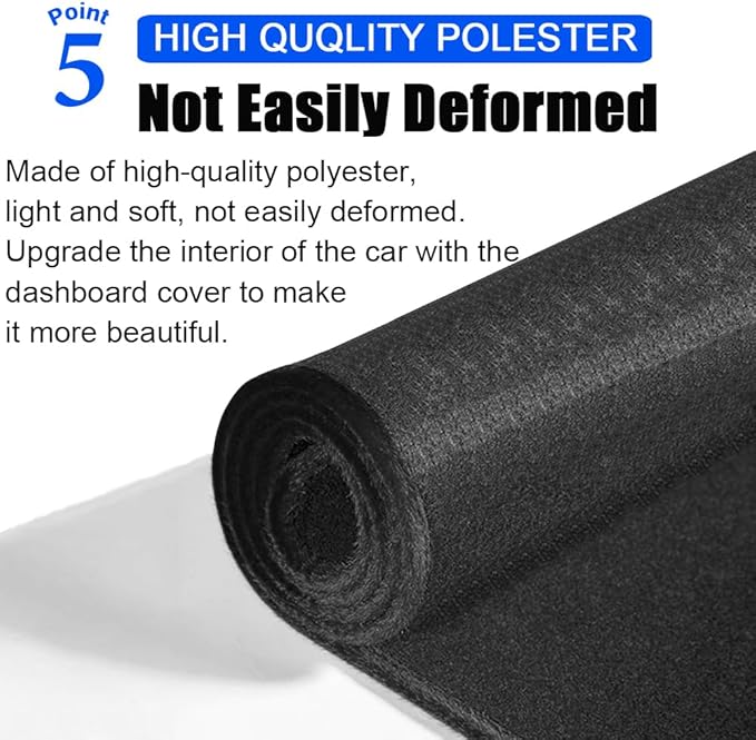 XITER Polyester Dashboard Cover Mat Carpet Dash Nonslip Sun Shade Mat Compatible For Honda civic 2016 2017 2018 2019 2020 2021.