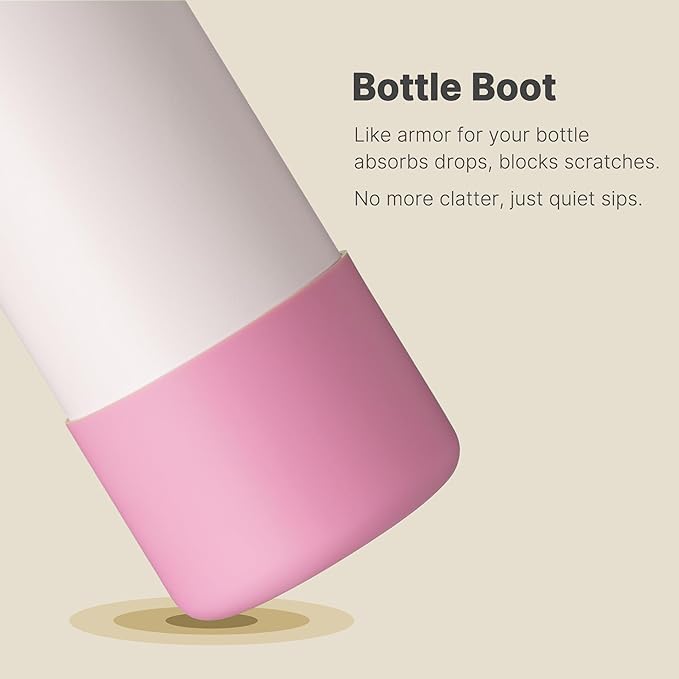 Boot for Owala 32 oz Twist/FreeSip/Flip Stainless Steel Water Bottle, Silicone Rubber Bottom Protector for Owala 32 oz Water Bottle(Peony)