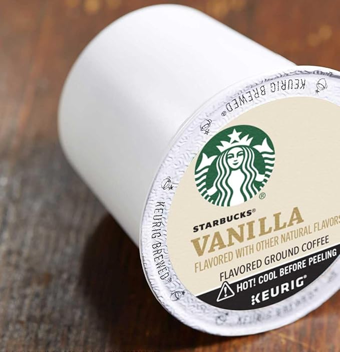 Starbucks Vanilla Flavored Coffee K-Cup Pods, Light Roast, Keurig Genuine K-Cup Pods, 120 Count (Pack of 12 Boxes)