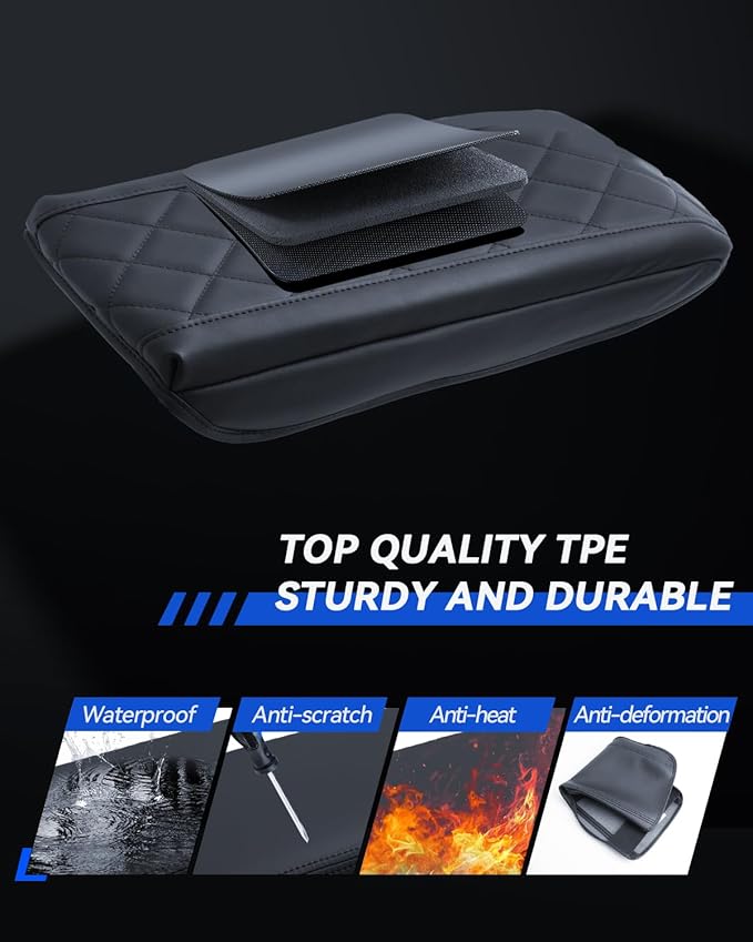 Armrest Cover for 2025-2026 Chevrolet Equinox (LT/RS/ACTIV) Accessories Center Console Middle Lid Pad Protector for Car Elbow Rest-Thickened