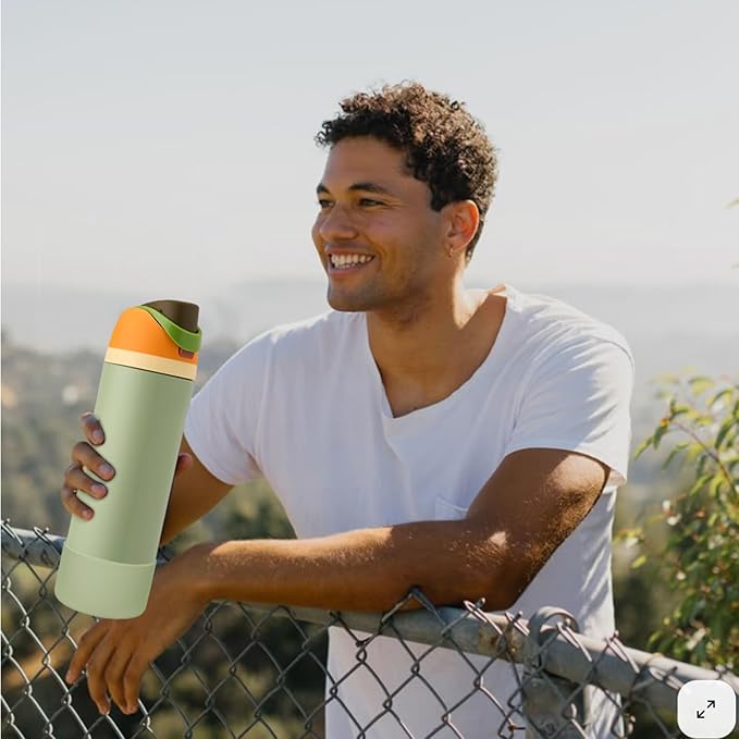 2PCS Silicone Water Bottle Boot, Compatible with Owala 24oz 32oz 40oz, Protective Anti-Scratch & Anti-Dent No Noise Sleeve Cover for FreeSip/Twist/Flip Water Bottles (Camo Cool, 40oz)