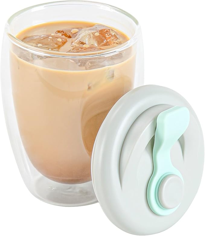 Restaurantware - Forma Professional 11.8 Ounce Insulated Travel Mug With Lid, 1 Double Wall Coffee Mug - Includes Lid, Reusable, Clear Borosilicate Glass Tumbler, Dishwashable, Microwavable