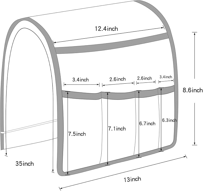 Non-slip Couch Organizer Armchair Caddy, Oxford TV Remote Control Holder Bedside Caddy with 5 Pockets for Key Glasses Phone Magazine Holders.