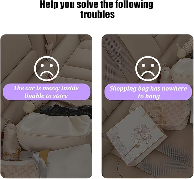 2PCS Car Seat Headrest Hook, Cute Butterfly Backseat Storage Hanger Organizer for Purse Handbag Umbrella, Auto Interior Seat Back Hook Holder Decor, Universal for SUV Truck Van (Rose Red)
