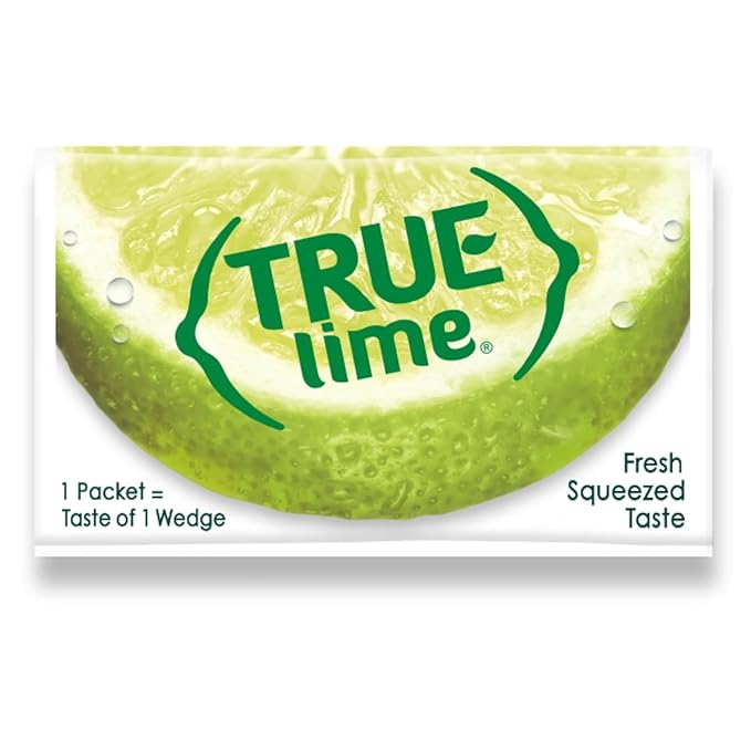 True Lime 100ct (Pack of 1) - Water Enhancer - Bulk Dispenser - 0 Calorie Drink Mix Packets For Water - Sugar Free Lime Flavoring Powder Packets