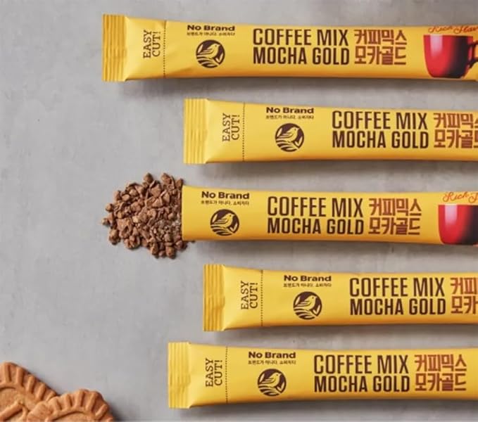 LENITH Korean Mocha Gold Mix Coffee 30 Sticks Instant Coffee Mix Home Cafe Sweet Coffee (0.4oz * 30 Sticks) Total 12.16oz