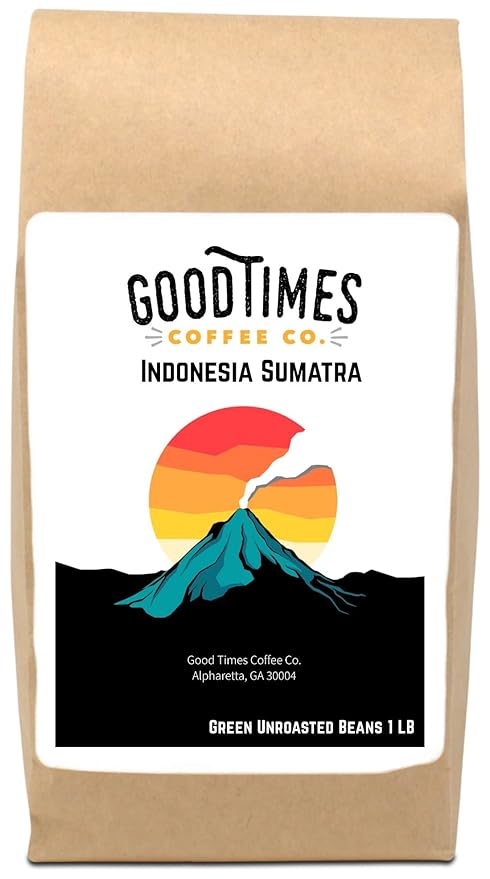 Good Times Coffee Company Indonesia Sumatra Green Unroasted Coffee Beans, 16 Ounce