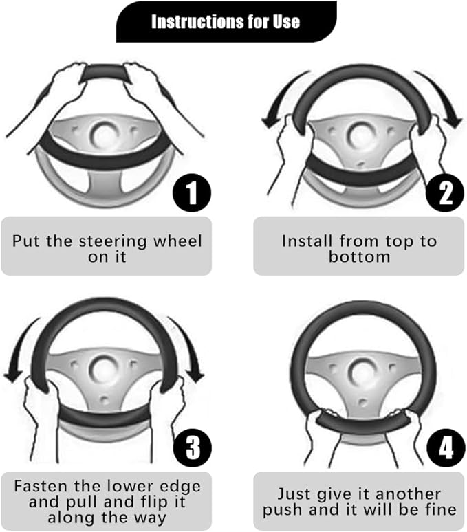 Car Steering Wheel Cover, Steering Wheel Accessories, Breathable Microfiber Leather Auto Wheels Protector, Universal 15 Inch Anti-Slip Protector Car Accessories for SUV Sedan Truck (Wine Red)