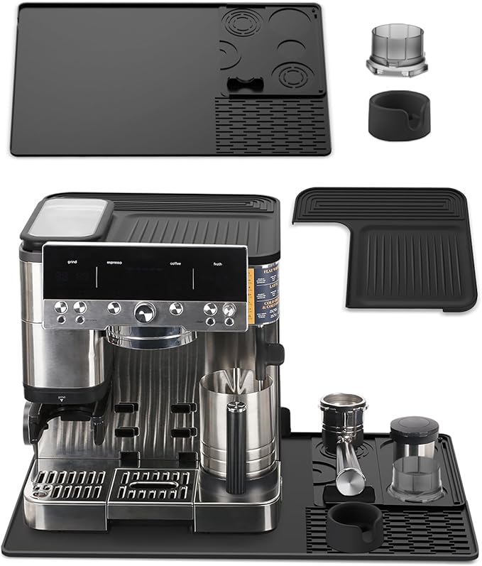 Accessories Kit for Ninja Luxe Cafe Pro Coffee Machine ES601 & ES701– Includes Top Mat + 23"X15" Counter Mat with Drip Pad + Portafilter Funnel + Tamping – All in One