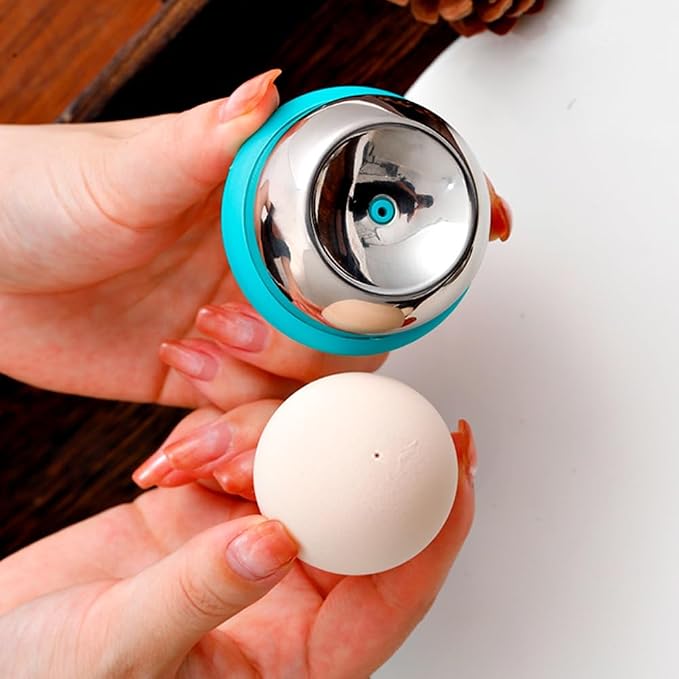 Egg Piercer Tool for Hard Boiled Eggs – Stainless Steel Needle with Safety Lock – Prevents Cracking, Easy Peeling – Egg Pricker for Cooking, Boiling, Steaming – Kitchen Gadget & Egg Cooker Accessory