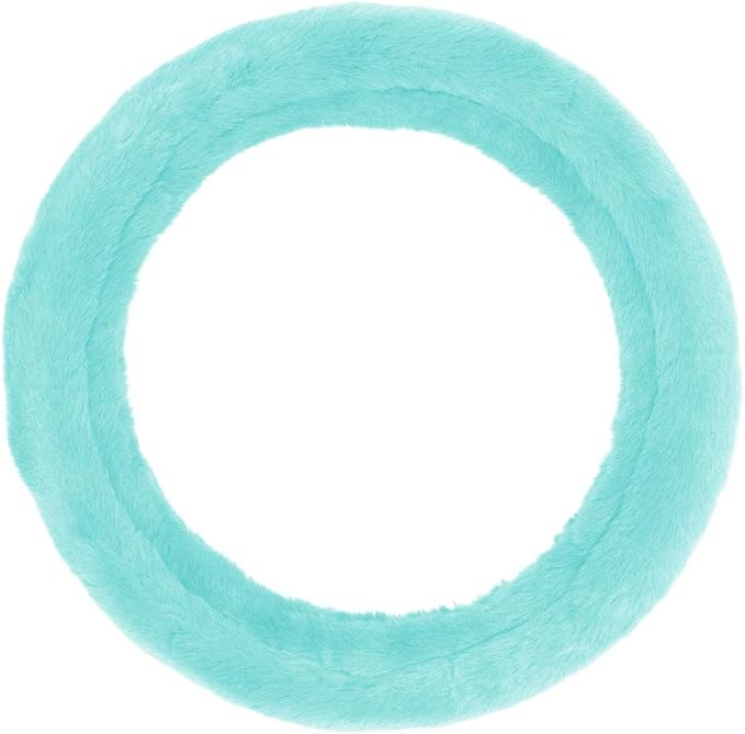 Carbella Faux Fur Steering Wheel Cover for Women – Wool Sheepskin Fluffy Fleece Warm and Cozy Comfort for Hands in Winter, Fits Most Steering Wheel Sizes 14.5 - 15 inch