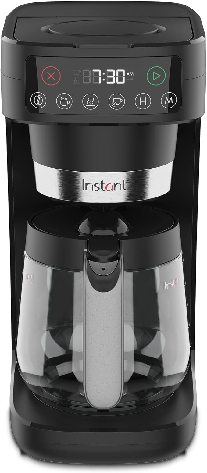 Instant Infusion Brew Plus 12 Cup Drip Coffee Maker, From The Makers of Instant Pot, with Adjustable Brew Strength, Removable Water Reservoir, and Warming Plate with 3 Temperature Settings, Black