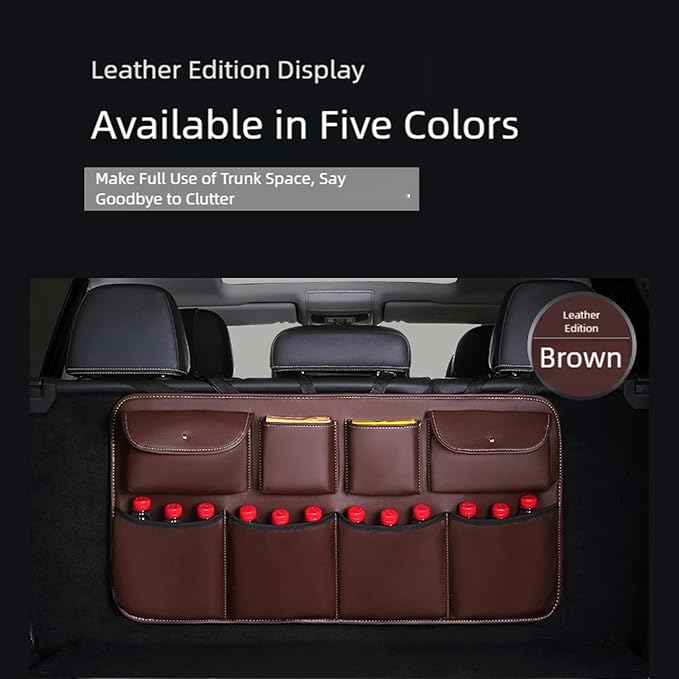 PU Cloth Automotive Organizers Quick Installation Hanging Pocket Fabric Storage Bag for Trip Storage Bag