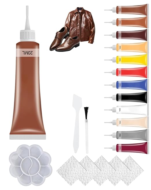 Advanced Leather Repair Gel, 2026 New Leather Repair Kit for Car Seat Vinyl Repair Kit, Professional Leather Repair Coloured Cream Gel, Multifunctional Couch and Jacket Repair Kit (Coffee)