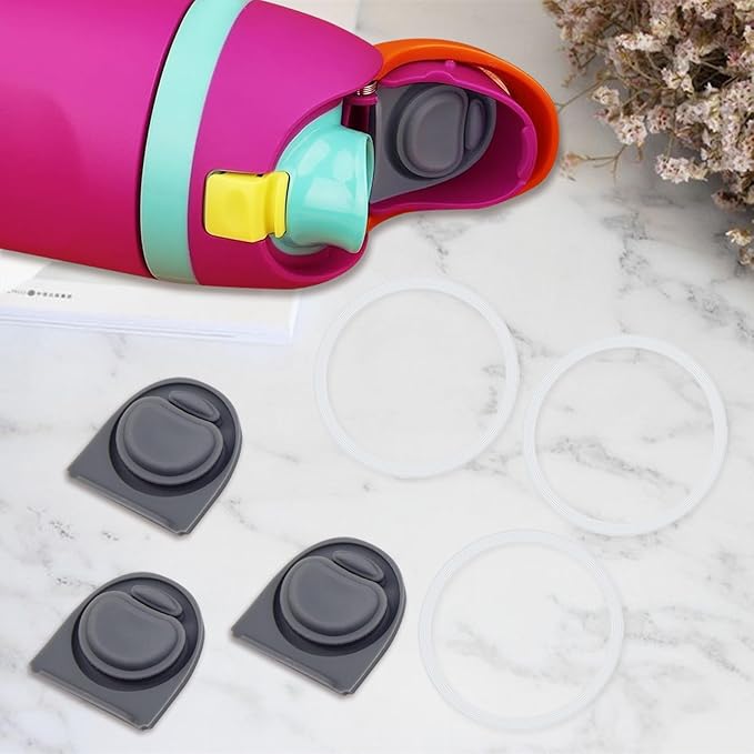 3 Sets Replacement Seal Stopper and O Ring Gasket Compatible with Owala FreeSip 24oz 32oz,Water Bottle Lid Insert Cap Rubber Seal Parts for Owala 16/19/24/32/40oz Mouth Piece Accessories Z3K1