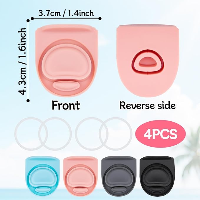 4 Sets Replacement Stopper and Ring Compatible with Owala FreeSip 24oz 32oz,Water Bottle Top Gasket Lid for Owala 16/19/24/32/40oz Seal Bottle Mouth Cap Stopper Parts Insert Silicone Accessories