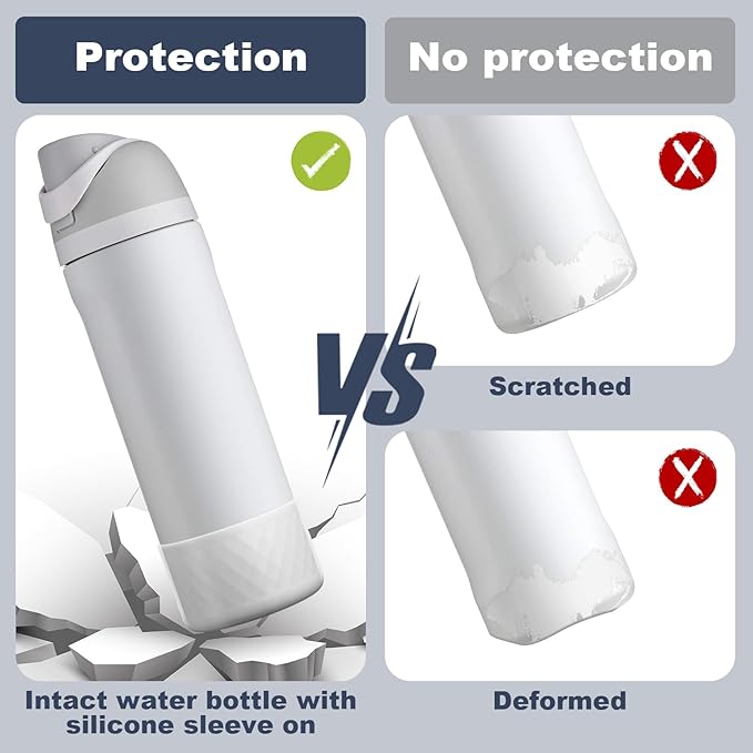 Silicone Boot for Owala Water Bottle 24 oz 32 oz 40 oz, Anti-Slip Protective Sleeve for FreeSip/Twist/Flip Stainless Steel Water Bottles Accessories