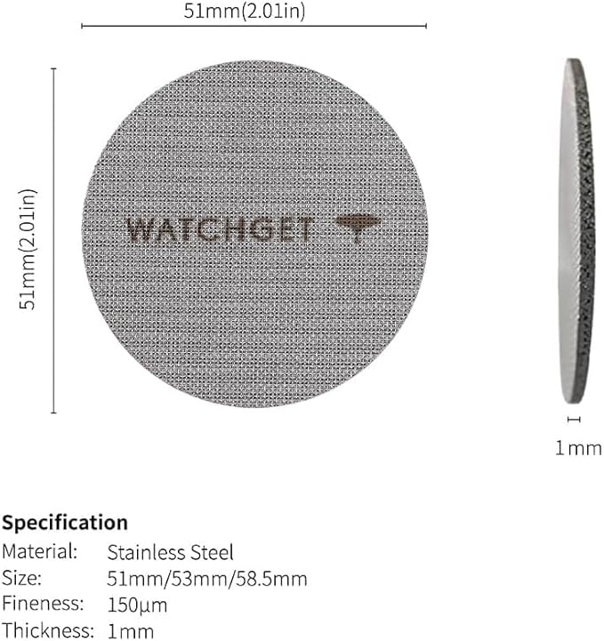 watchget 51mm Espresso Puck Screen Lower Shower Screen Espresso Filter for 51mm Portafilter Filter Basket 1mm Thickness 150μm Coffee Filter 316 Stainless Steel Reusable Espresso Screen