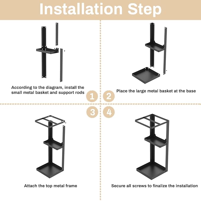 Umbrella Stand, Metal Umbrella Stand Indoor, 20 Inch Umbrella Holder for Entryway, Shelf for use with Small Umbrellas and Bottom Drip Tray for use with