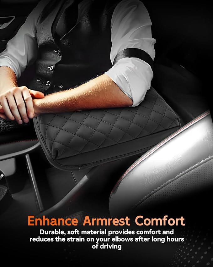 CDEFG for 2024-2025 2026 Hyundai Kona Center Console Cover Armrest Cover for Kona (SE, SEL, SEL Convenience, N Line S, N Line, Limited) Accessories Console Arm Rest Protector