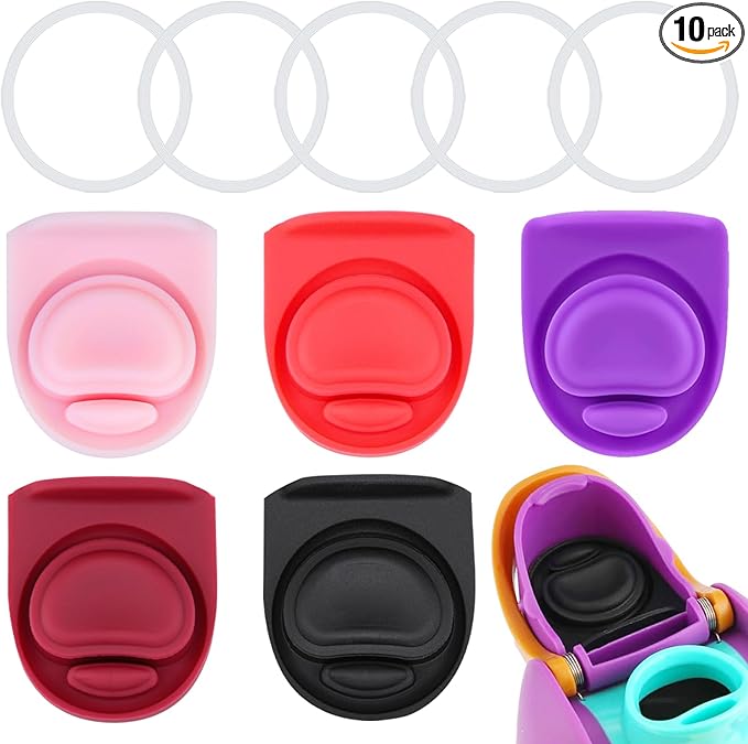 5 Sets Replacement Seal Gasket Stoppers for Owala Freesip 16oz 32oz Cap Mouth,Silicone O Sealing Ring Parts Water Bottle Top Lid Accessories for Owala Freesip 16/19/24/32/40oz（5 colors 7