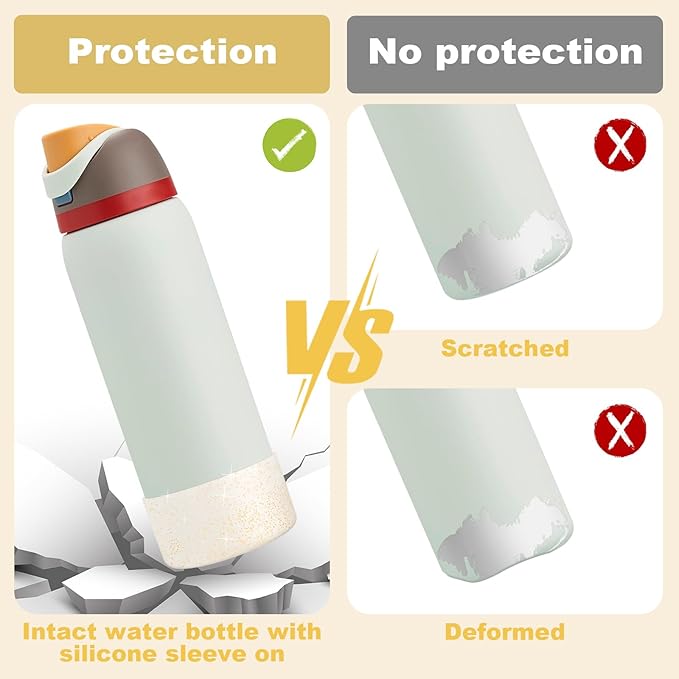 Silicone Boot for Owala Water Bottle 24 oz 32 oz 40 oz, Anti-Slip Protective Sleeve for FreeSip/Twist/Flip Stainless Steel Water Bottles Accessories