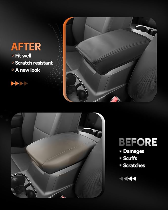 CDEFG for 2023-2025 2026 GMC Canyon Center Console Cover Armrest Box Cover for Canyon (Elevation, AT4, Denali) 2023 2024 2025 Accessories Console Arm Rest Protector