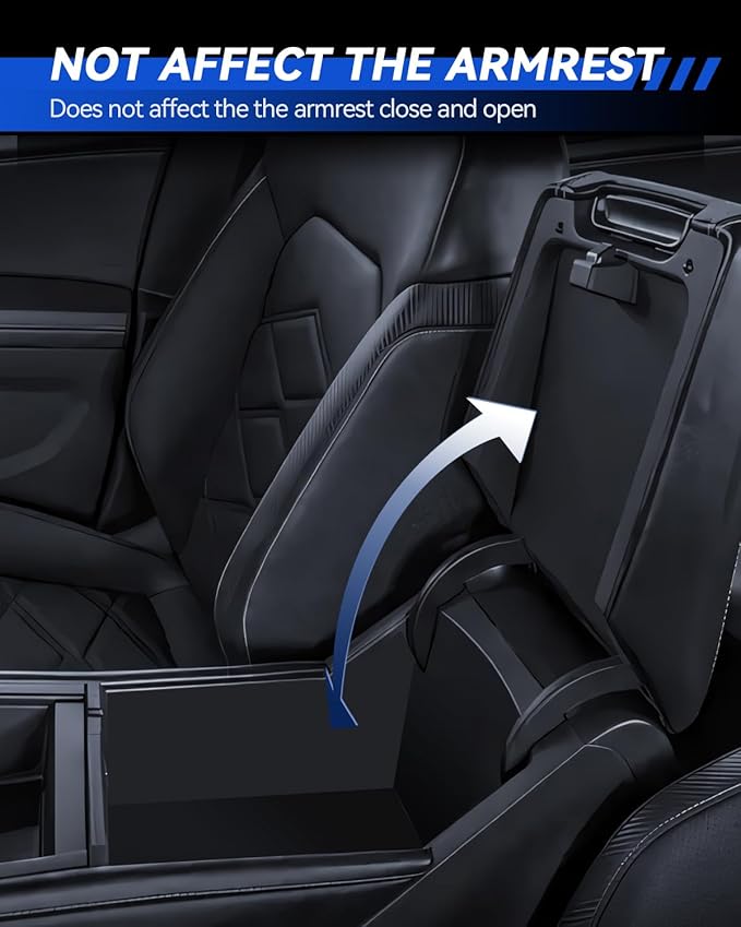 Armrest Cover for 2024 2025 2026 Volkswagen Atlas SE, SE with Technology, SEL, SEL Premium R-Line Accessories Center Console Middle Lid Pad Protector for Car Elbow Rest