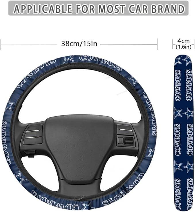Universal Car Steering Wheel Cover, Automotive Vehicle Accessory (L-FXPT-NZ)