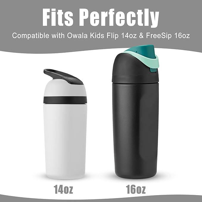 Mokoart Silicone Boot Compatible with Owala Kids Water Bottle 16/14 oz, Anti-Slip Rubber Bottom Protective Sleeve for Owala Kids FreeSip 16oz, Accessories for Owala Kids Flip 14oz
