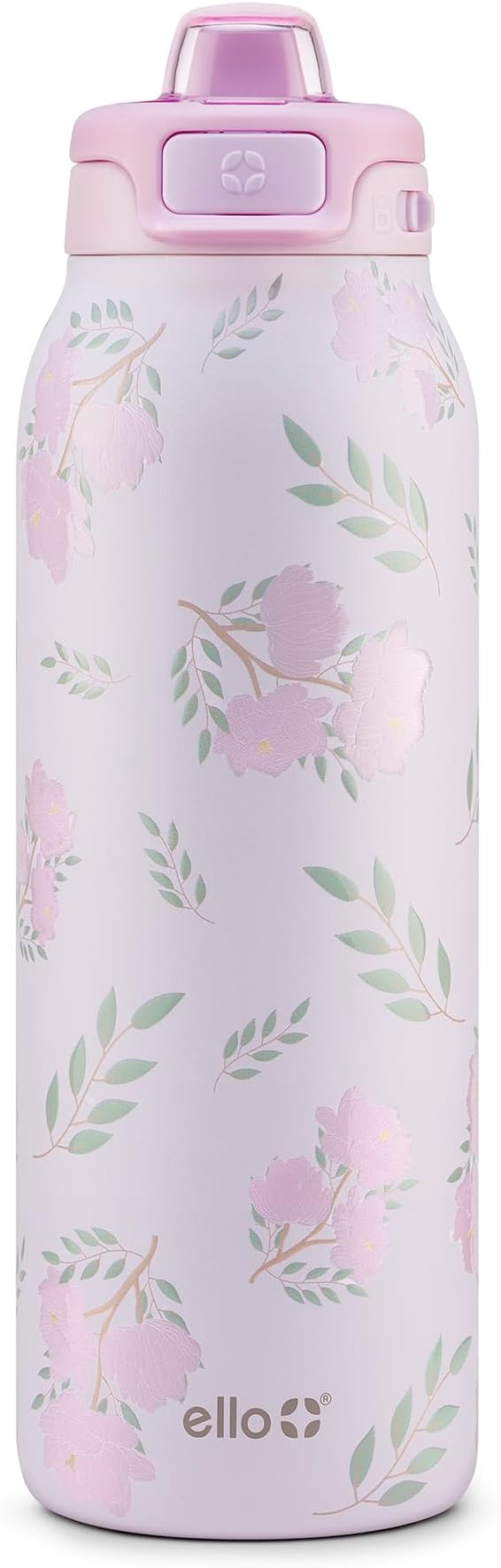 Ello Pop & Fill Insulated Stainless Steel Water Bottle with Quick Fill Lid, Leakproof Locking, Sip or Chug Spout, BPA-Free, Double Wall Vacuum Insulated for Sports, Travel & School- 22oz / 32oz / 40oz