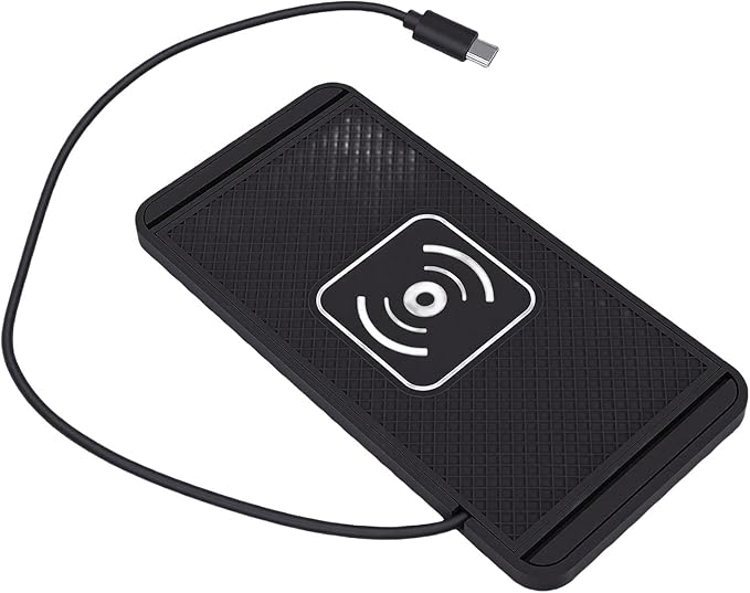 GOWENIC 20W Car Charging Pad, Fast Wireless Phone Charger Magnetic Wireless Charging Pad for 21 22 23 with 30cm USB C Cable Adjustable Size Cool Charger No Heat Build Up