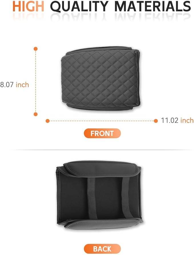 CDEFG for Chevrolet Colorado -GMC Canyon 2023-2025 2026 Center Console Cover Armrest Box Cover for Colorado/Canyon Accessories Console Arm Rest Protector Thickened with 2 Side Pocket