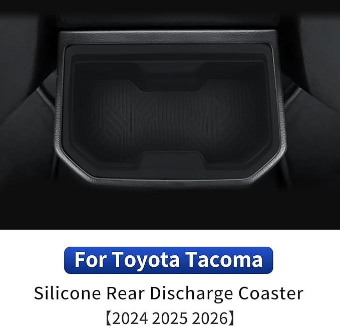 Silicone Coaster Suitable for 2024 2025 2026 Toyota Tacoma Rear Storage Silicone Cover Interior Upgrade and Modification Accessories (Rear Silicone Coaster)