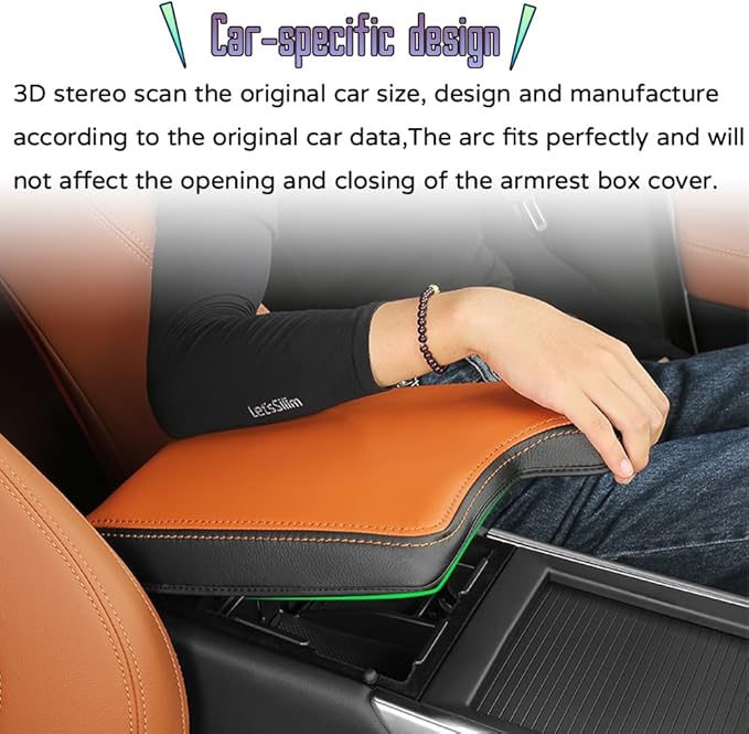 Custom Interior Accessories for F-PACE FPACE/XF 2017 2018 2019 2020 PU Leather Center Console Armrest Box Cover Armrest Cushion Central Armrest Protector Pad(RED)